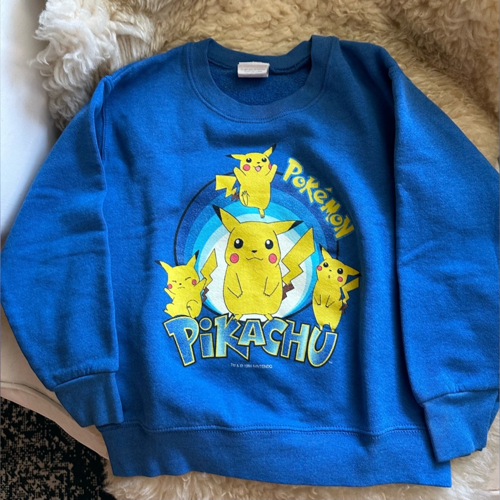 Vintage kids Nintendo Pokémon Pikachu  Pullover Sweatshirt